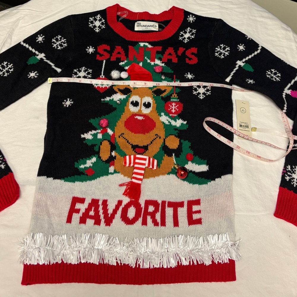 Ugly Christmas Sweater Santa’s Favorite Women's Size S NWT